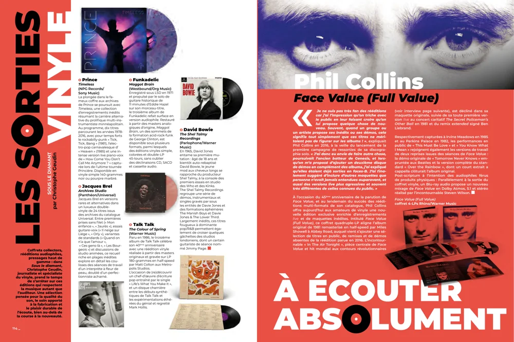 Les sorties vinyle — pages 114–115 du n°283